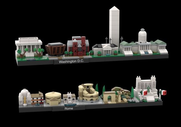 MOC: Lego Skylines Rome and Washington D.C.